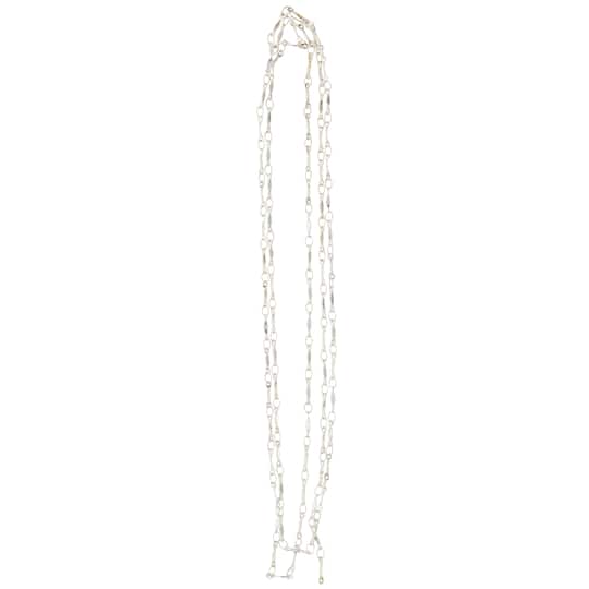 12 Pack: 36" Silver Bar Link Chain by Bead Landing™